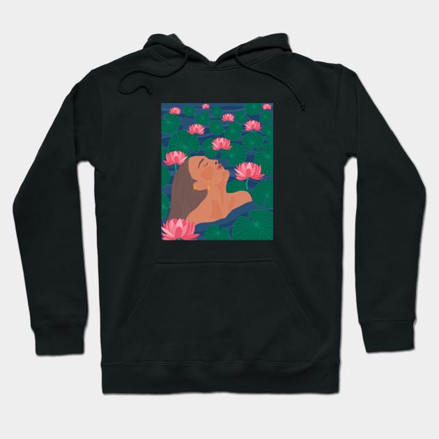 Lotus Pond Hoodie by Shreyasi